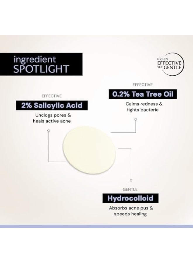 ديكونستركت لصقات ديكنستركت لعلاج حب الشباب، تحتوي على 2% حمض الساليسيليك و0.2% زيت شجرة الشاي | التصاق مضاعف، ثبات طويل الأمد، تمتص الحبوب طوال الليل وتقلل الإفرازات الدهنية الزائدة | لصقات هيدروكولويد لعلاج حب الشباب | 36 لصقة - Image 3
